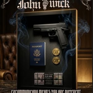 John Wick "poster bhai" Tactical Shadow Box | Premium Carbon Fiber 3D Wall Art | Poster Bhai Collector’s Edition